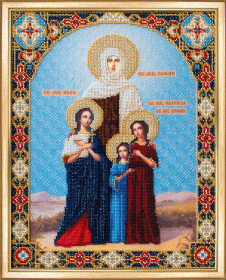 Набор для вышивки бисером Икона Вера Надежда Любовь и Мать их Софья Чарiвна мить  Б-1101 - 1 385.00грн.