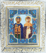 Набор для вышивки иконы святых благоверных князя Петра и княгини
