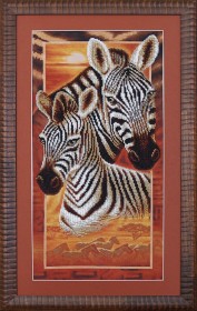 Набор для вышивки бисером Африка. Зебры