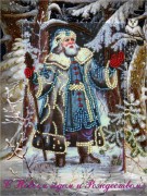 Набор для вышивки открытки Дед Мороз