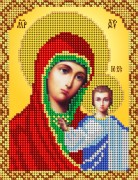 Рисунок на ткани для вышивки бисером Казанская икона Божией Матери