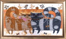 Набор для вышивки бисером Влюбленные коты Баттерфляй (Butterfly) 585Б