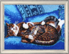 Набор для вышивки бисером Спящие котята Баттерфляй (Butterfly) 582Б