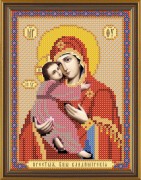 Рисунок на ткани для вышивки бисером  Богородица Владимирская