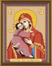 Рисунок на ткани для вышивки бисером  Богородица Владимирская Новая Слобода (Нова слобода) БИС-5008