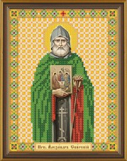 Рисунок на ткани для вышивки бисером Святой Александр Свирский