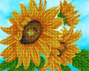 Рисунок на ткани для вышивки бисером Цветок солнца