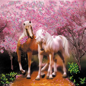 Рисунок на холсте для вышивки бисером Влюбленные лошадки Абрис Арт АС-093 - 68.00грн.
