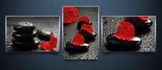 Триптих рисунки на атласе для вышивки бисером Алая роза А-строчка АР3-003