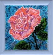 Рисунок на атласе для вышивки бисером Роза