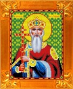 Схема вышивки бисером на габардине Святой Князь Владимир