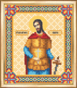 Рисунок на ткани для вышивки бисером Св. великомученик Никита