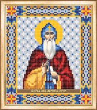 Рисунок на ткани для вышивки бисером Св. преподобный Илья Муромский Печерский