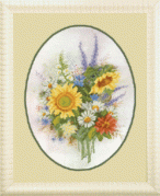 Рисунок на ткани для вышивки бисером Весенний букет