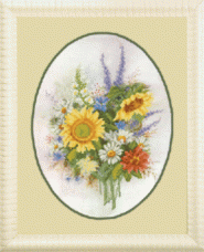 Рисунок на ткани для вышивки бисером Весенний букет Чарiвна мить (Чаривна мить) СБ-136