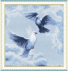 Набор для вышивки крестом Голуби Чарiвна мить (Чаривна мить) 302