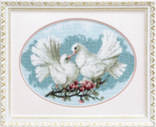 Набор для вышивки крестом Любовь и голуби Чарiвна мить (Чаривна мить) А-165