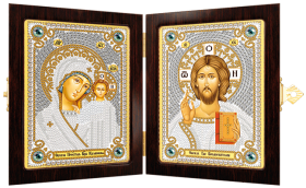 Набор для вышивки бисером Богородица Казанская и Христос Спаситель