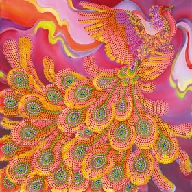 Рисунок на холсте для вышивки бисером Огненная птица