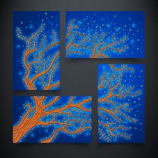 Схема вышивки бисером на атласе Дерево жизни. Вода А-строчка АРЗ-008
