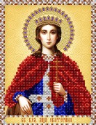 Рисунок на атласе для вышивки бисером Св. Великомученица Екатерина
