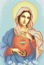 Рисунок на атласе для вышивки бисером Богородица Бисерок КРМ-14