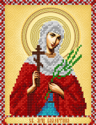 Схема для вышивки бисером на атласе  Св. мученица Валентина