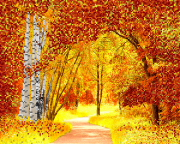 Рисунок на ткани для вышивки бисером Осенний парк