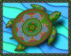 Рисунок на ткани для вышивки бисером Императорская черепаха