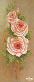 Рисунок на ткани для вышивки Персиковые лепестки