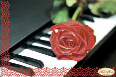 Рисунок на ткани для вышивки бисером Пианино и роза Tela Artis (Тэла Артис) ТА-005