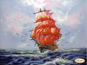 Рисунок на ткани для вышивки бисером Алые паруса Tela Artis (Тэла Артис) ТА-015-1 - 138.00грн.