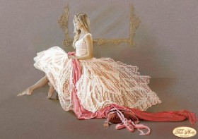 Рисунок на ткани для вышивки бисером Балерина