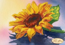 Рисунок на ткани для вышивки бисером Солнечный цветочек