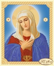 Малюнок на тканині для вишивання бісером Ікони Божої Матері Розчулення