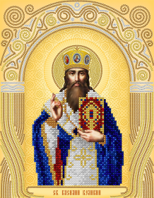 Рисунок на ткани для вышивки бисером Св. Василий Великий