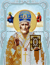 Рисунок на ткани для вышивки бисером Святой Николай Чудотворец А-строчка АС5-046