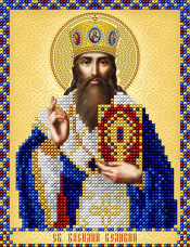 Рисунок на ткани для вышивки бисером Св. Василий Великий А-строчка АС5-047