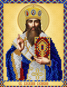 Рисунок на ткани для вышивки бисером Св. Василий Великий