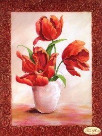 Рисунок на ткани для вышивки бисером Магический тюльпан
