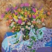 Рисунок на ткани для вышивки бисером Луговые цветы 1